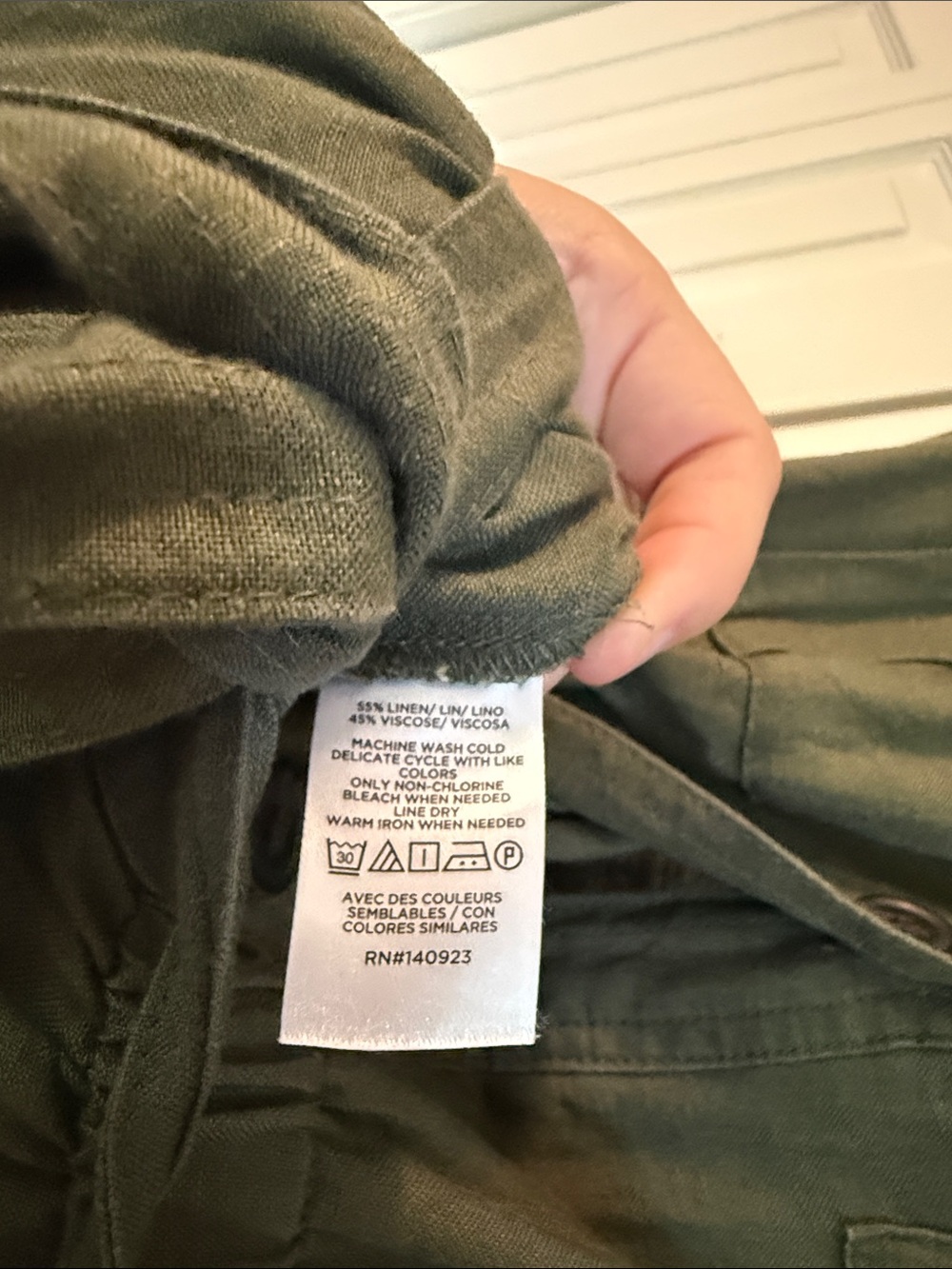 LOFT Olive Linen Utility Jumpsuit - Picture 6 of 6